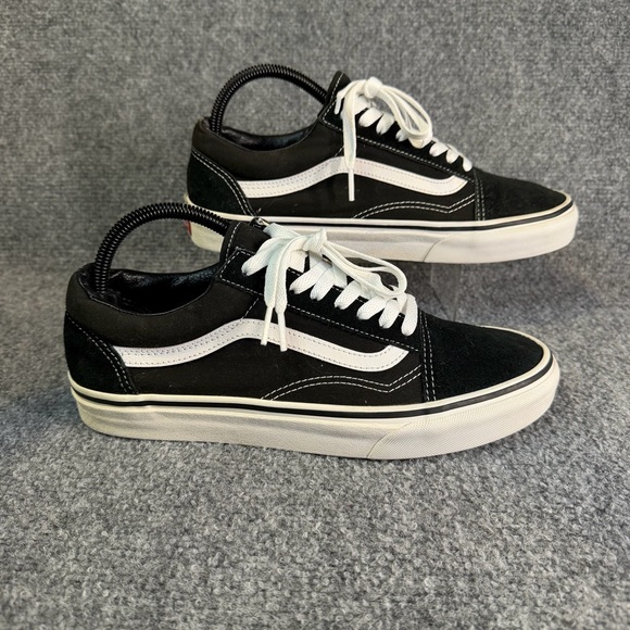 Vans Old Skool Black White Skate Shoes Mens 8.5 Womens 10 Classic - Picture 2 of 8